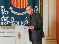 El Cardenal Arzobispo Juan José Omella durante su alocución
